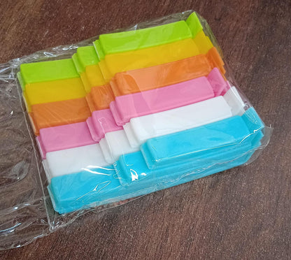 Food Bag Clip Sealer Ã¢â‚¬â€œ Airtight Plastic Clips for Snacks, Kitchen & Camping (18 Pc Set)