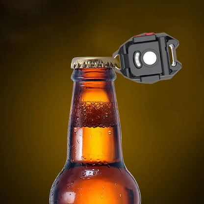 Triangular Camping Flashlight with Lighter Ã¢â‚¬â€œ 6 Modes, 3 Colors, Waterproof, Magnetic Keychain