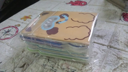 Cute Cartoon Journal Diary, Notebook for Women Men Memo Notepad Sketchbook 16 Pages Writing Journal for Journaling Notes Study School Work Boys Girls, Stationery (120x85MM / 2 Pc)