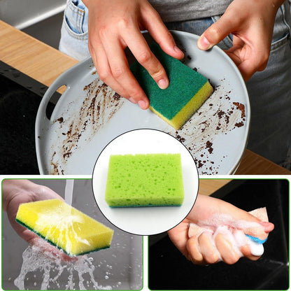 2-in-1 Multi-Purpose Scrub Sponge Ã¢â‚¬â€œ Wear Resistant Dish & Furniture Cleaner (2 Pc)
