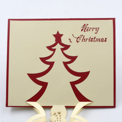 Unique 3D -Up Wishing Card (Christmas): 2 Pc