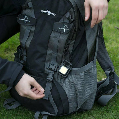 Mini Rechargeable Keychain Flashlight - 4 Light Modes with Folding Bracket & Magnetic Base