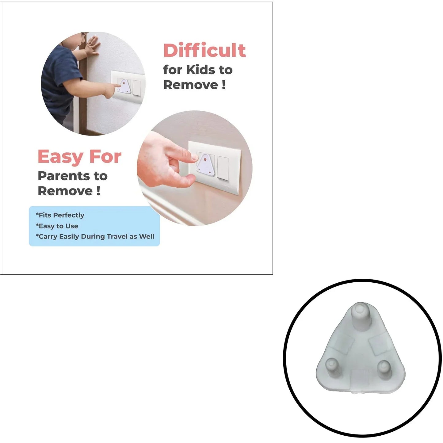 Safety Cover Guards for Electric Socket Plug (Big)-5 pcs