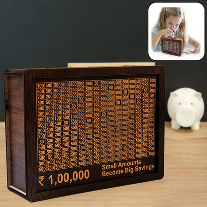 Wooden Money / Piggy Bank, Money Box (1 Pc / Pen Not Included)
