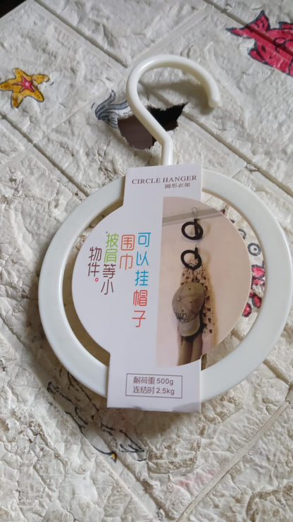 Plastic Circle Hanger for Hats, Towels & Bags (2 Pc)