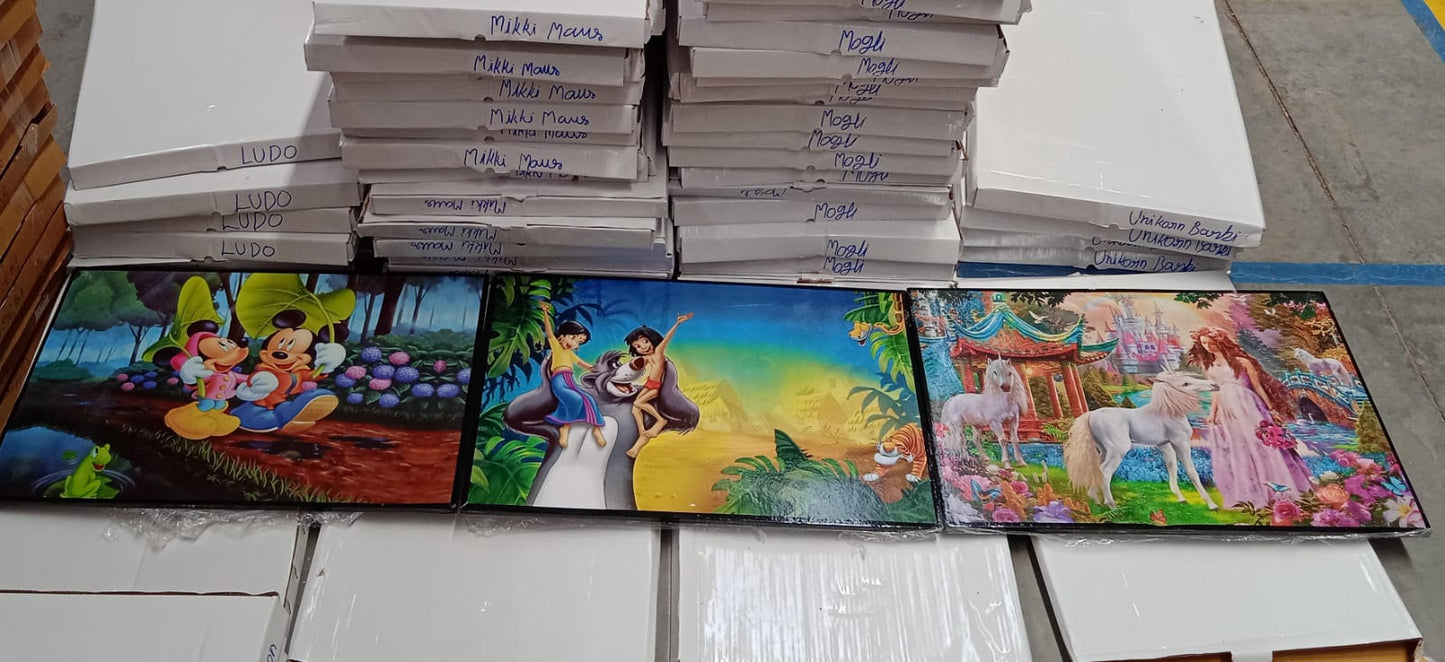 Multipurpose Portable Writing Homework Mix Cartoon Design Printed Table (1 Pc / Mix Design / 61Ãƒâ€”41 Cm)