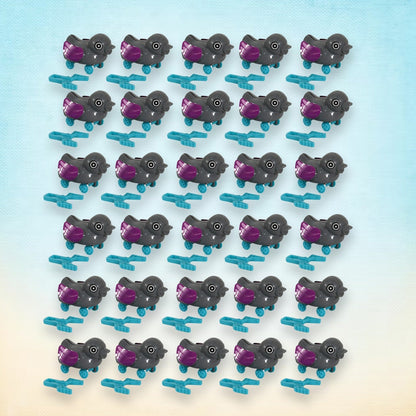 Small push back duck toy, Ejectable spring tail duck, Small DIY duck Toy-3 pcs