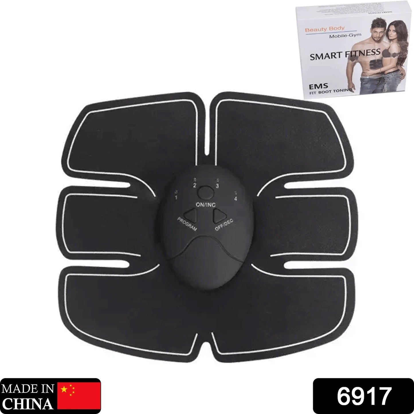 Wireless 6-Pack Abs Stimulator Ã¢â‚¬â€œ Rechargeable Vibrating Muscle Exerciser & Body Massager for Abdominal Training