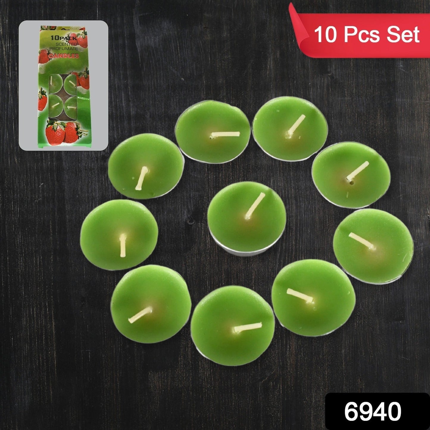 8-9 Hour Unscented Smokeless Candles Ã¢â‚¬â€œ For Diwali, Christmas, Weddings, Parties & Mood Dinners (10 Pc)