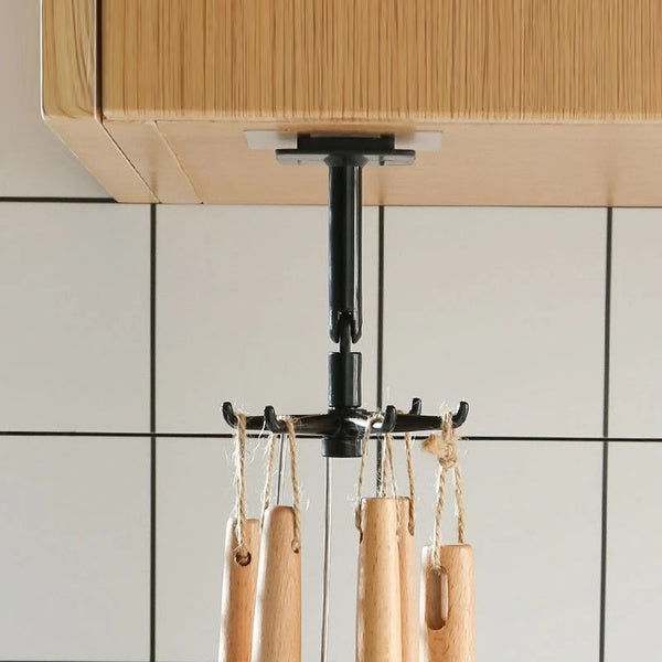 360Â° rotatable hooks for hanging, pack of 2 with brown box