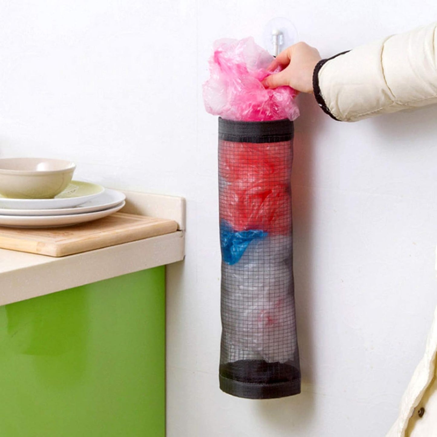 Hanging Waste Bag Holder, Garbage Bag Storage Bag, Widening Handle Hanging Sturdy for Store Garbage Bags Home Store Debris Kitchen, Bedroom LargeÃ‚Â Capacity for Restaurant (1 Pc)