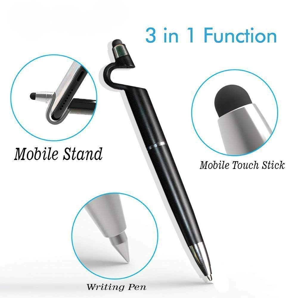 3 in 1 point Function Stylus Pen with Mobile Stand-2 pcs