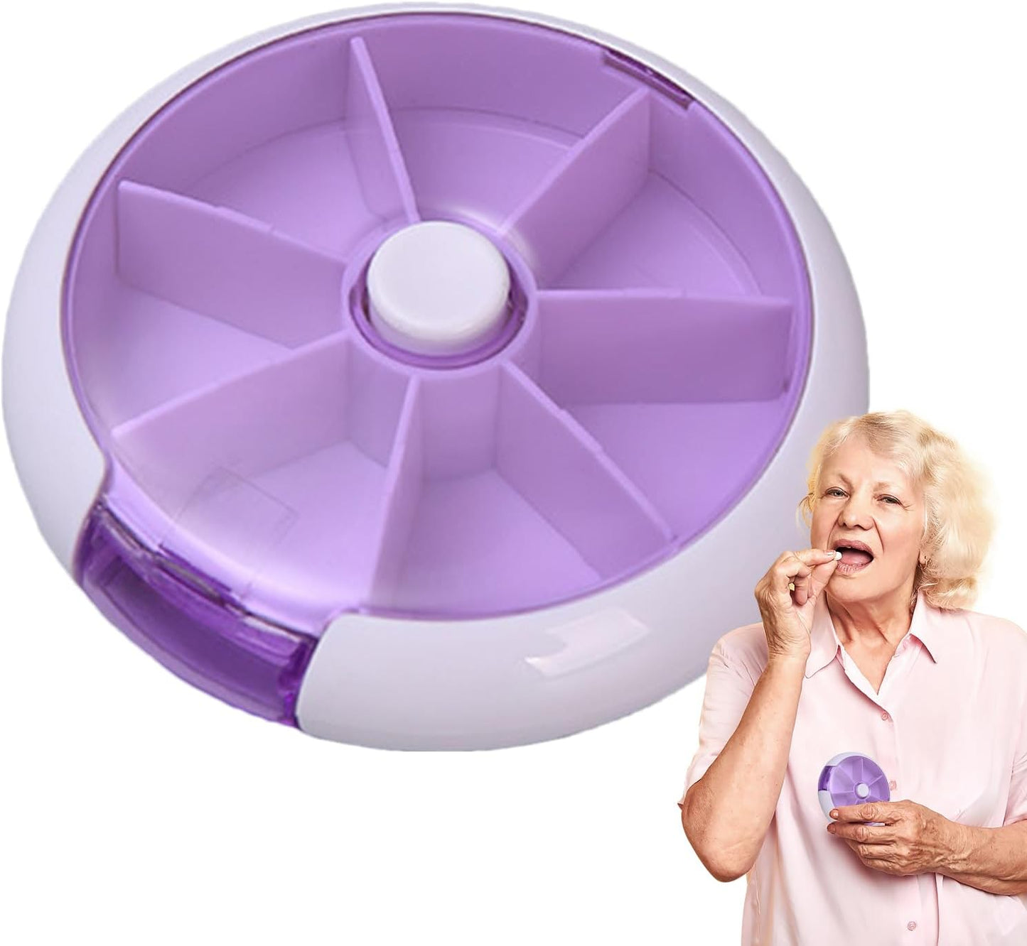 Cute 7-Day Pill Box Dispenser Ã¢â‚¬â€œ Portable 7-Grid Medicine Organizer (1 Pc)