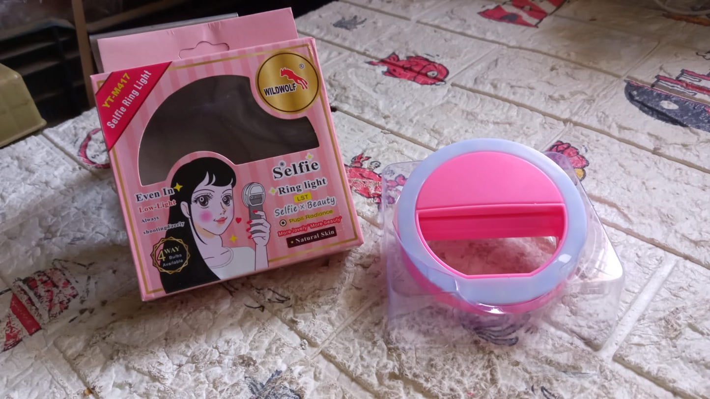 Phone Selfie Ring Light Ã¢â‚¬â€œ Battery Operated Clip-On Light for Smartphone Photography (Battery Not Included)