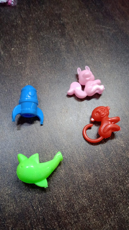 Mix Character, Monkey, Fish, Cat Pencil Top Promotional toys (10 Pc / Mix Colour & Design)