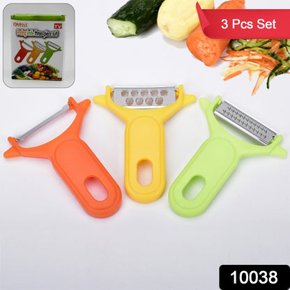 Peeler Slicers Shredders for Fruits and Vegetables, Cutter, Grater Kitchen Helper, Potato Fruits Peeler, Stainless Steel Sharp Blade with Non-Slip HandleÃ‚Â (3 Pcs Set)