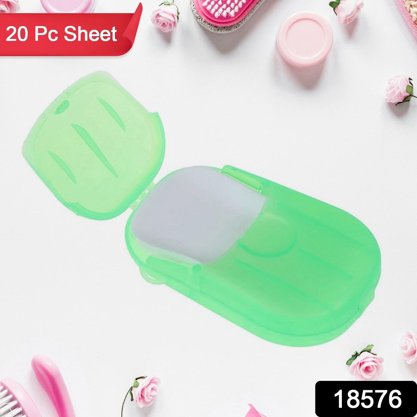 Travel Paper Soap Sheet with Mini Box (20 Sheets in a Pack Approx / Mix Color)-2 nos