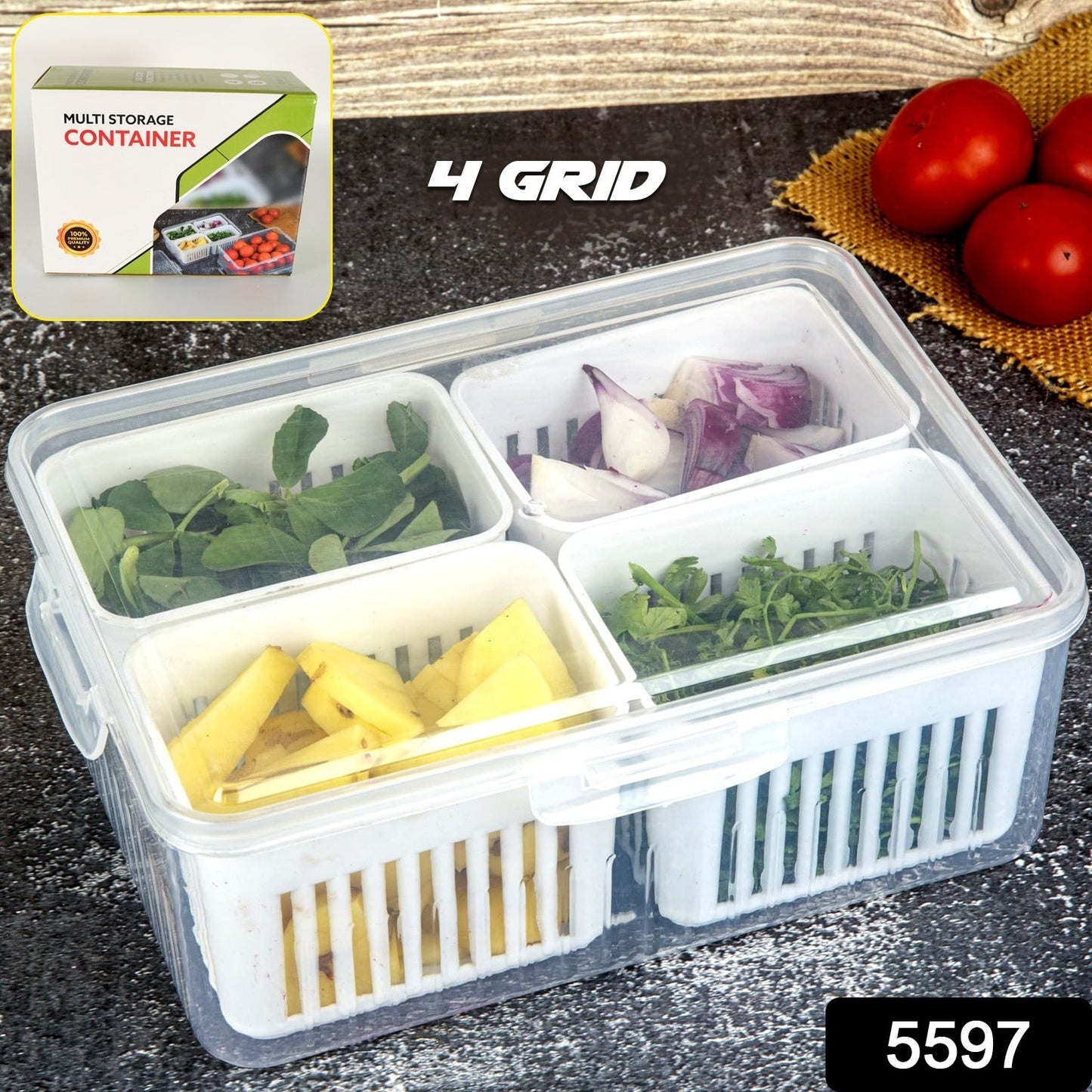 Fridge Storage Box Ã¢â‚¬â€œ Freezer & Kitchen Organizer for Vegetables & Food (1 Pc)