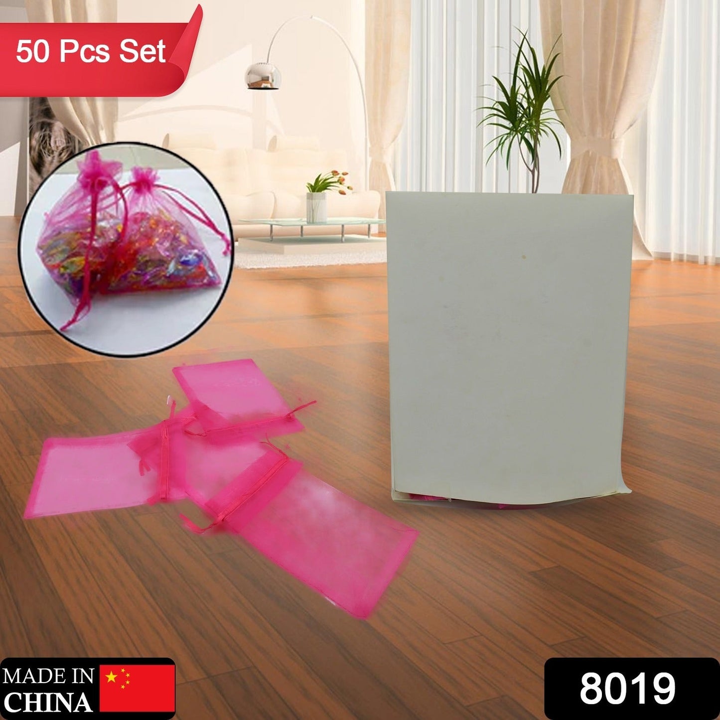 Organza Drawstring Gift Bags Ã¢â‚¬â€œ Small Mesh Pouches for Wedding, Party & Festival Favors (50 Pcs Set)