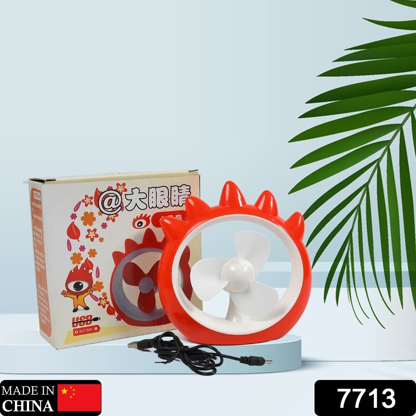 Mini Desktop Fan Ã¢â‚¬â€œ Rechargeable USB Cooling Fan for Home, Office & Car (Battery Not Included)