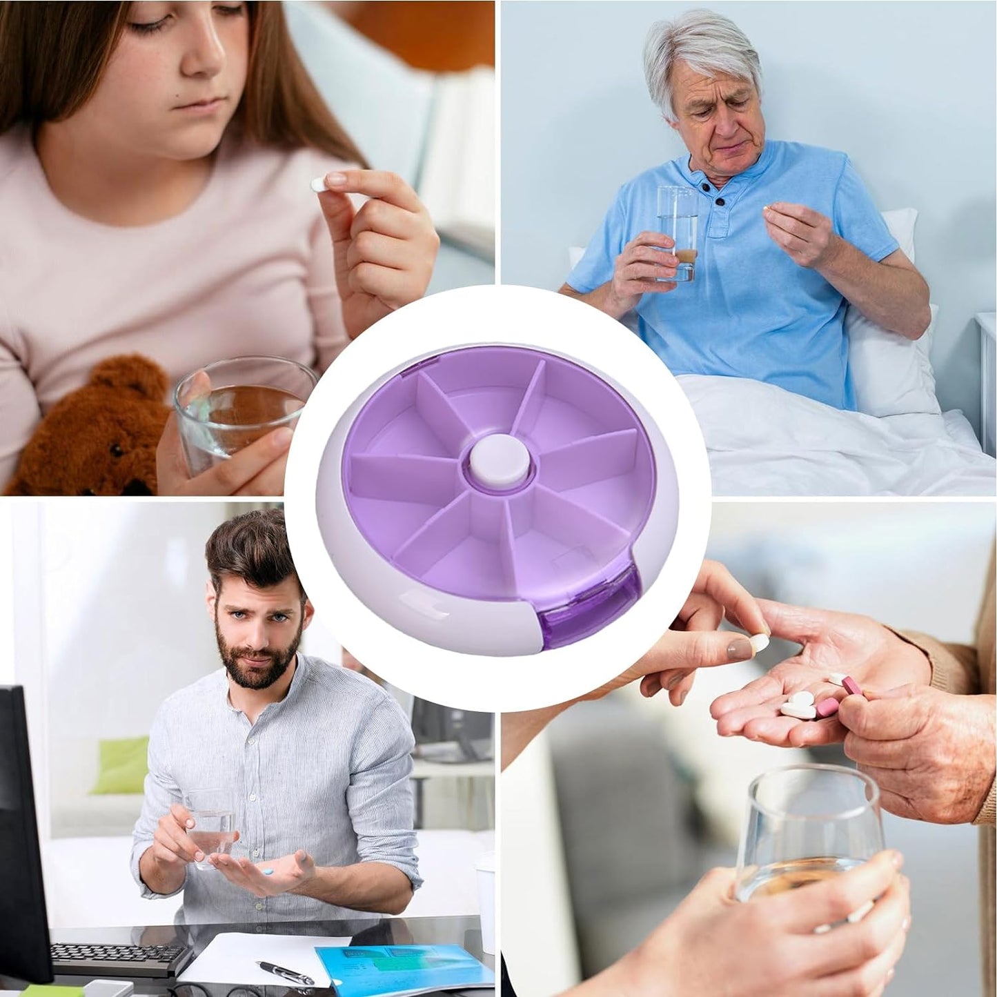 Cute 7-Day Pill Box Dispenser Ã¢â‚¬â€œ Portable 7-Grid Medicine Organizer (1 Pc)