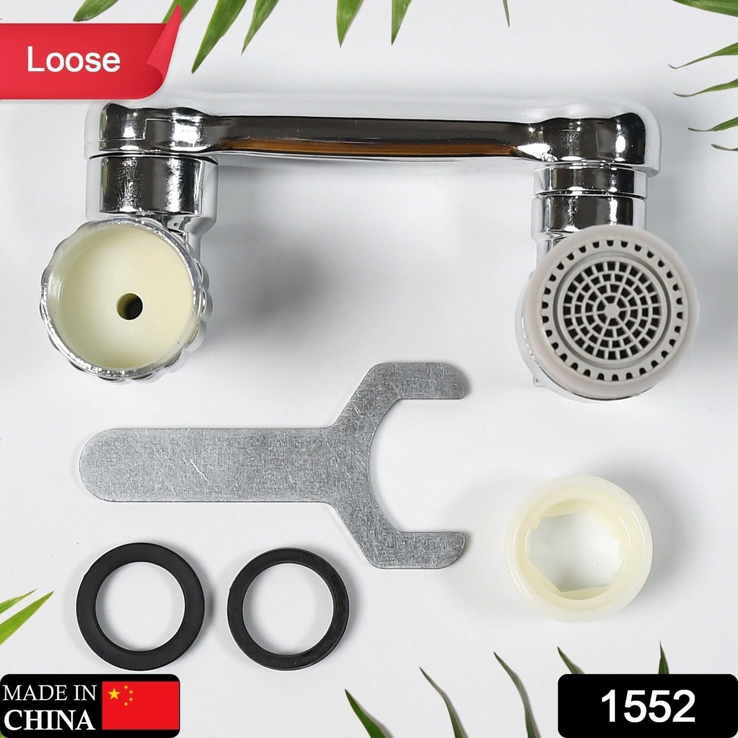 Splash Faucet Filter Ã¢â‚¬â€œ 180Ã‚Â° Rotating Sprayer, Double O-Ring, Movable Water-Saving Sink Aerator Extender (Loose)