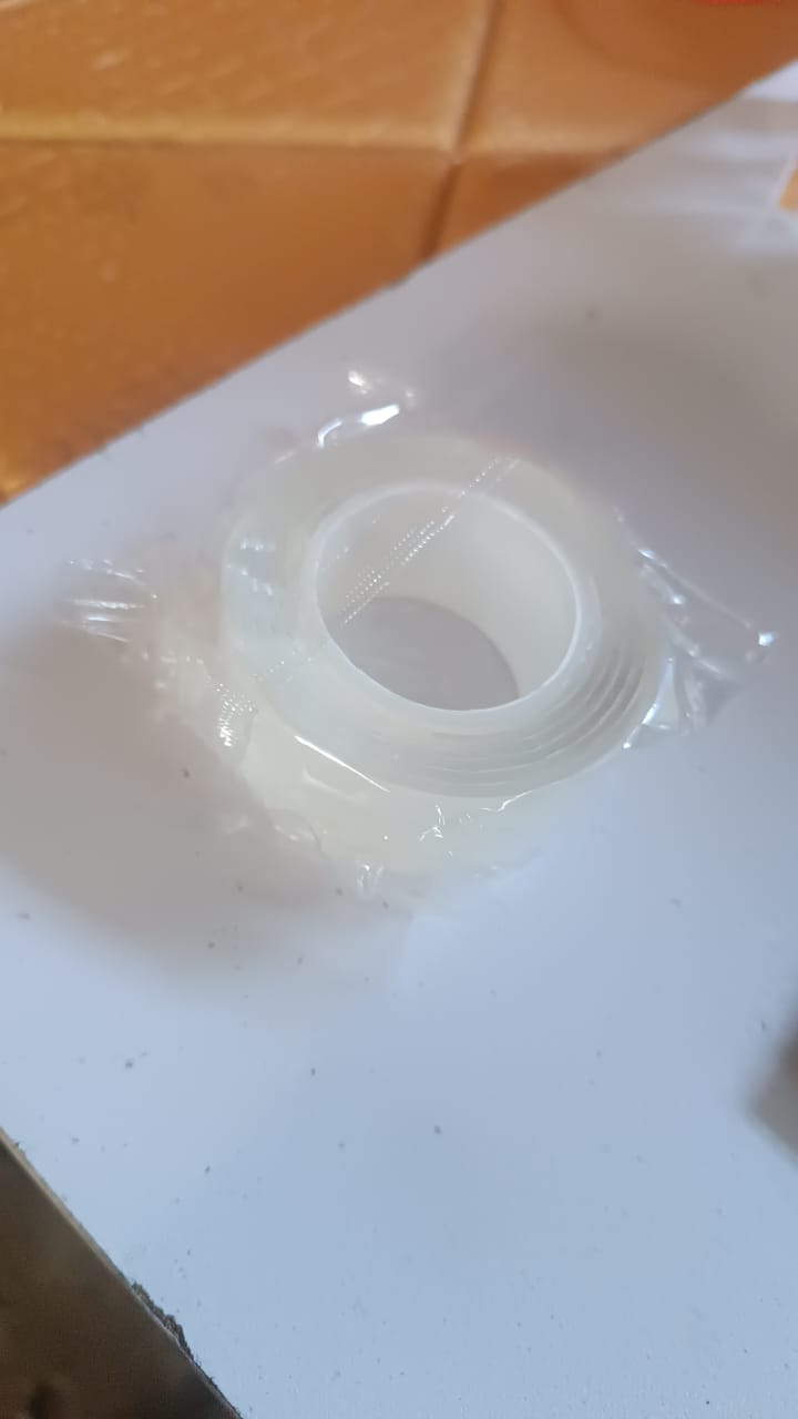 Sticky Double Sided Tape Washable Adhesive Tape Reusable (Thin / 6.5Ãƒâ€”3 Cm / 1 Pc)