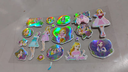 Multipurpose Adhesive 3D Stickers (2 Sheet / 19Ãƒâ€”12 Cm)