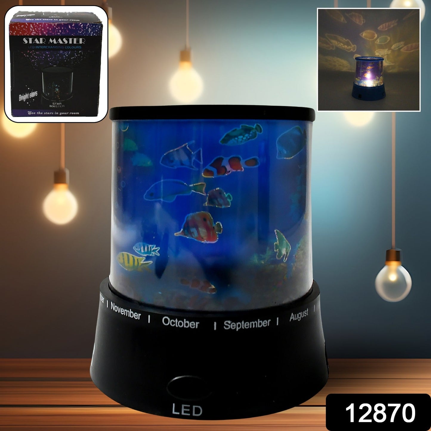LED Projector Night Light Ã¢â‚¬â€œ 3 Battery Lamps, Rotating with Music, Perfect for Kids & Home Decor (1 Pc, Battery Not Included)