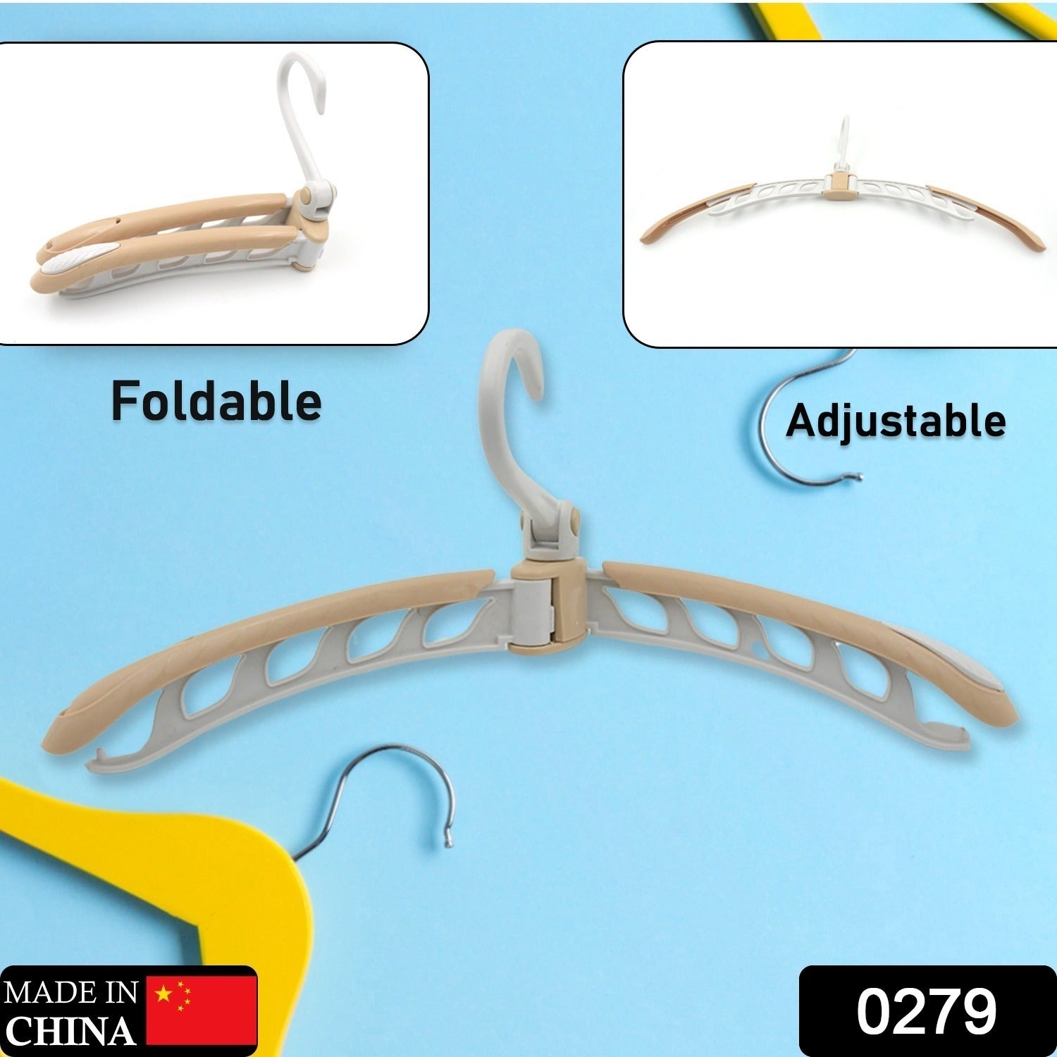 Travel clothes hanger, foldable, 360Â° rotating