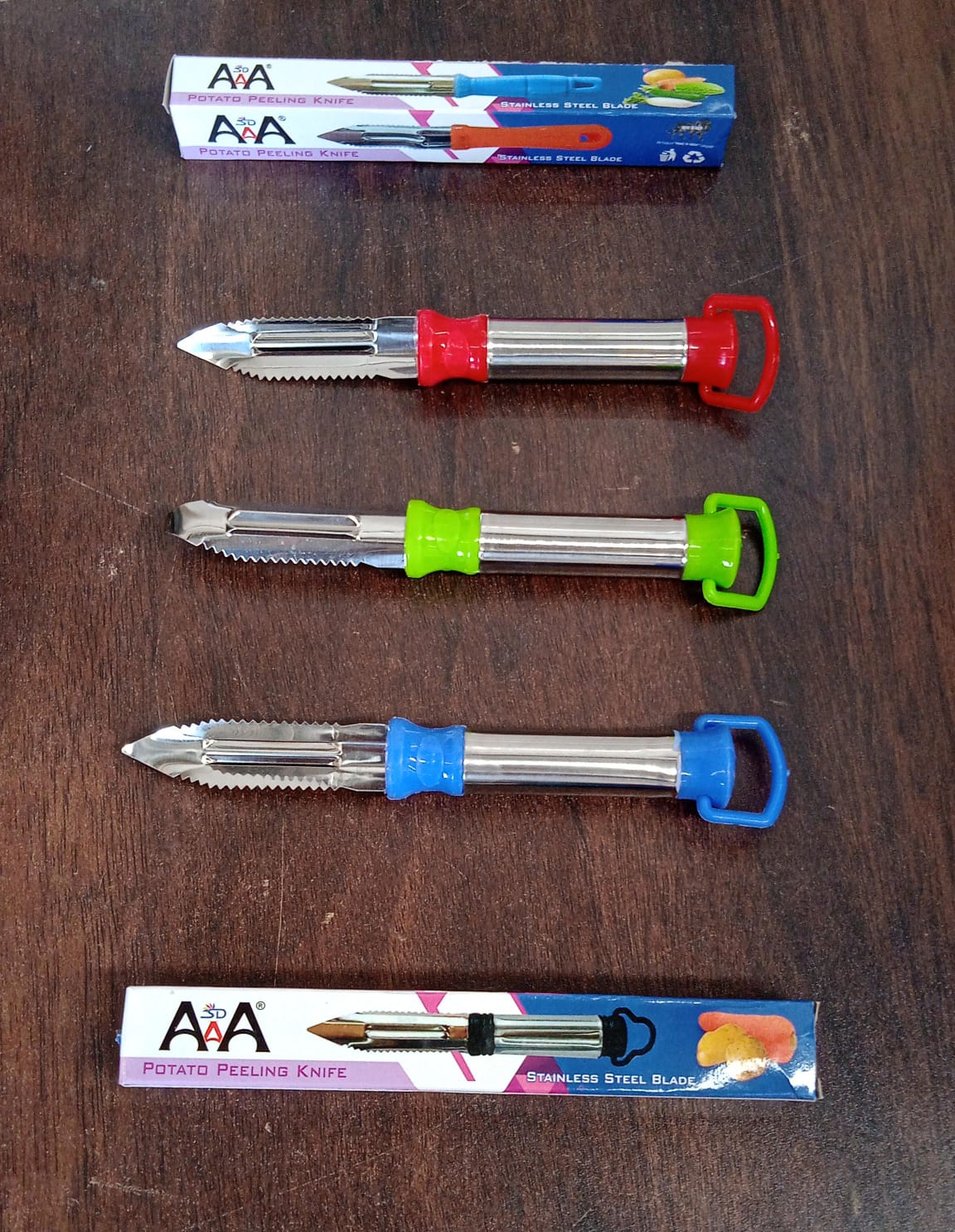 Stainless Steel 2-in-1 Vegetable Peeler - Multifunctional Grater with Hanging Ring (2 pc)