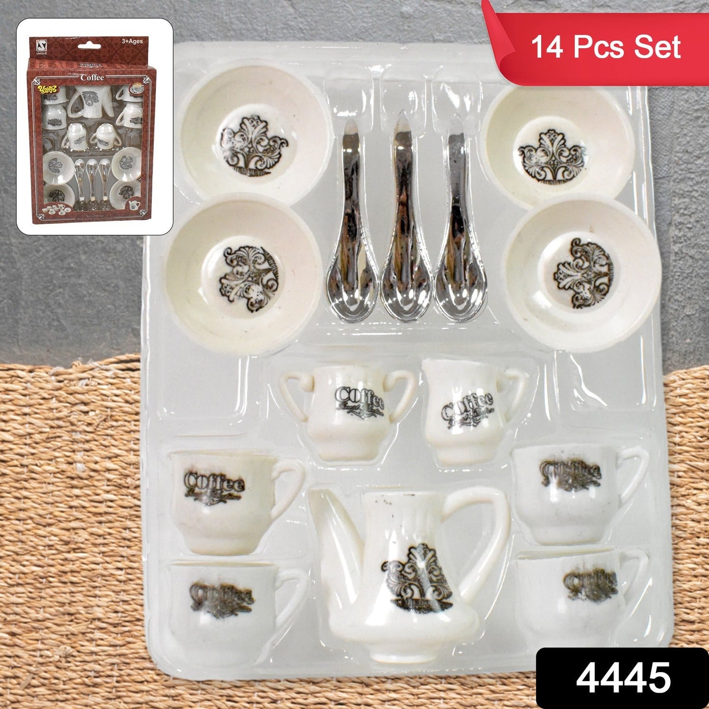 Ã¯Â»Â¿Tickles Tea toy Set | Coffee Kitchen Plastic Set Toy for Kids, Boys & Girls (14 Pcs / Mix Size & Design)