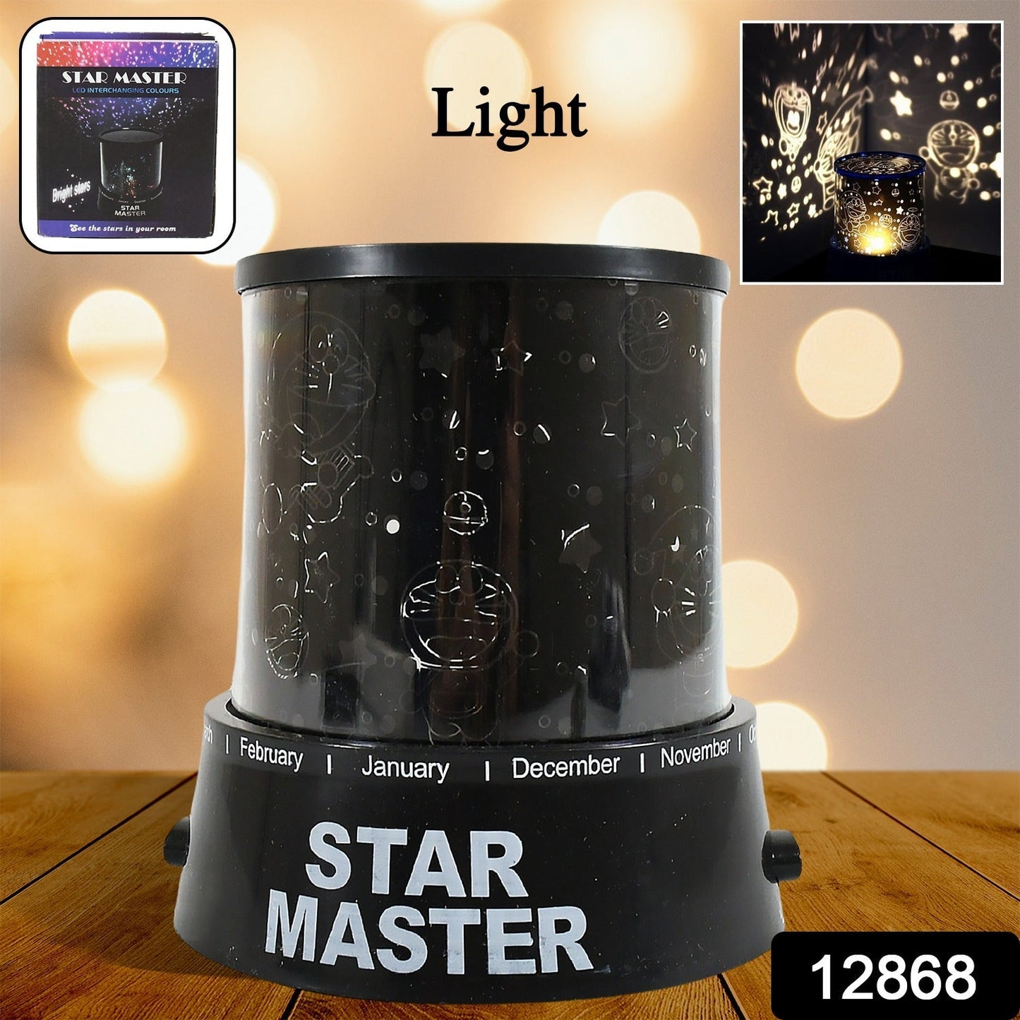 LED Projector Night Light Amazing Lamp, 3 Battery operated lamps, Rotation With the music Function, Master for Kids Bedroom Home Decoration NightÃ‚Â Romantic Gift (Battery Not Included / 1 pc)