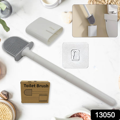 Portable Silicone Toilet Brush Ã¢â‚¬â€œ Wall-Mounted, Anti-Drip Cleaner with Non-Slip Handle