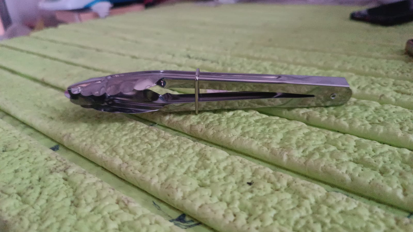 Metal Household Kitchen Salad Dessert Buffet Food Tong Clamp Clip (2 Pc / 17 Cm)