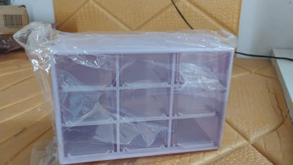 Plastic Compact Drawer Organizer for Jewellery (9 Compartment)