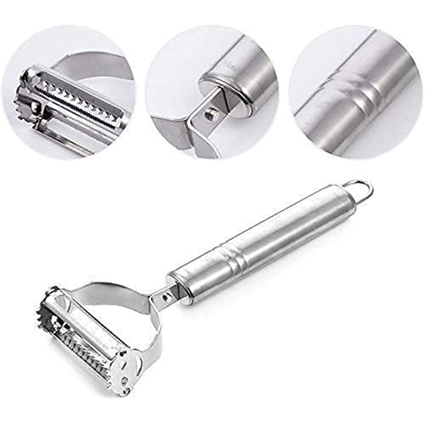 3 In 1 Stainless Steel Vegetable And Fruit Peeler Set (3 Pcs Set)