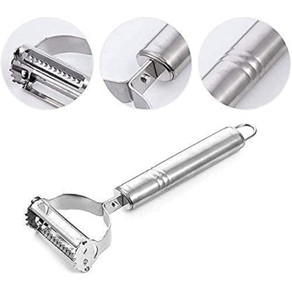 3 In 1 Stainless Steel Vegetable And Fruit Peeler Set (3 Pcs Set)