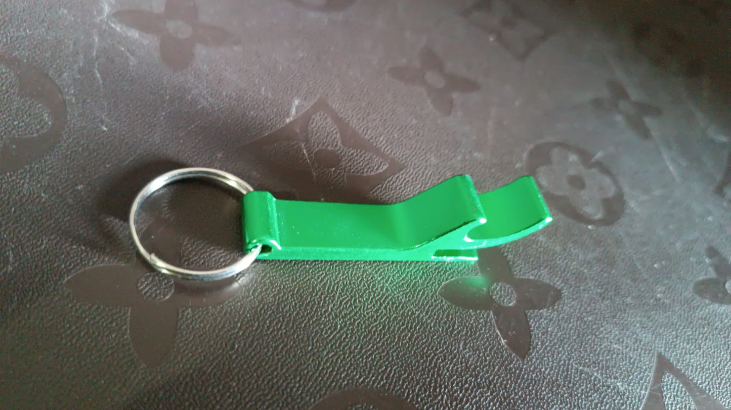 Metal Bottle Opener Keychain (2 Pc)