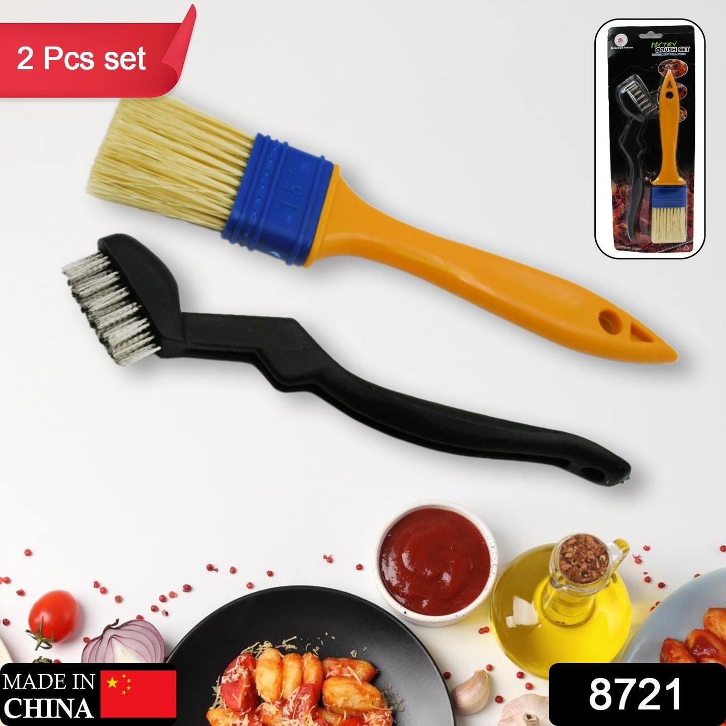 Multifunction Basting Brush Ã¢â‚¬â€œ Cooking & Baking Set (2 Pcs)