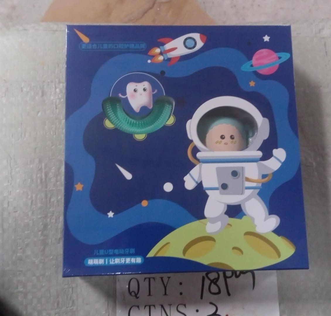 Electric Toothbrush With Light & Music, Kids U-Shaped 360Ãƒâ€šÃ‚Â° USB Rechargeable Plastic Automatic Toothbrush Portable Adjustable Cleaning Whitening Toothbrush with USB Charging Function Plastic + ABS for Kids