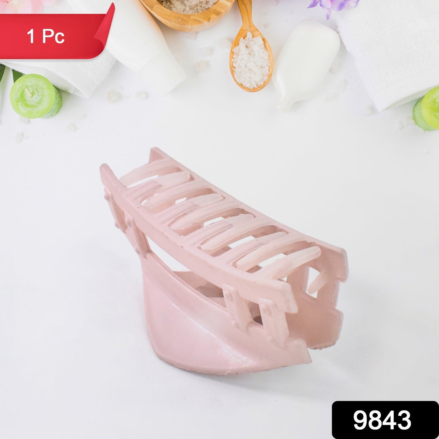 Plastic Hair Clamp Grip, Simple Matte Hair Barrette Clamp (3 Pc)