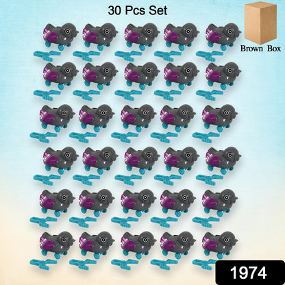 Small push back duck toy, Ejectable spring tail duck, Small DIY duck Toy-3 pcs