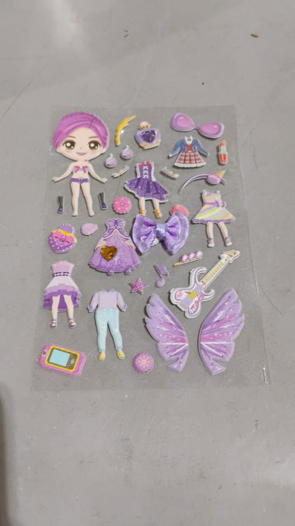 Multipurpose Adhesive 3D Stickers (4 Sheet /15Ãƒâ€”10 Cm)