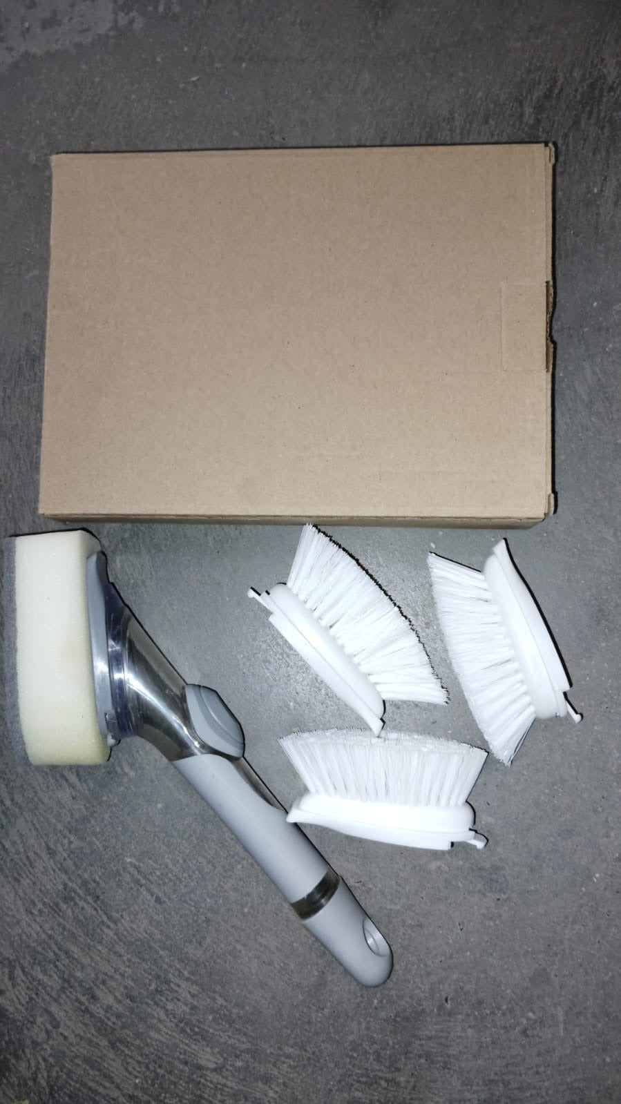 Home & Kitchen Cleaning Brushes, Scrubber, Soap Dispenser Scrub Brush for Pans Pots and Bathtub Sink (2 In 1)