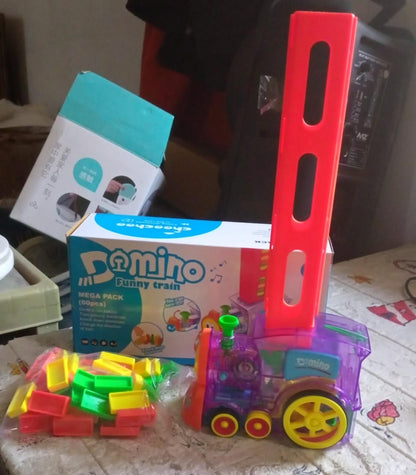 Transparent Funny Train Engine Block Set Ã¢â‚¬â€œ 60-Piece Music & Lights (Batteries Not Included)