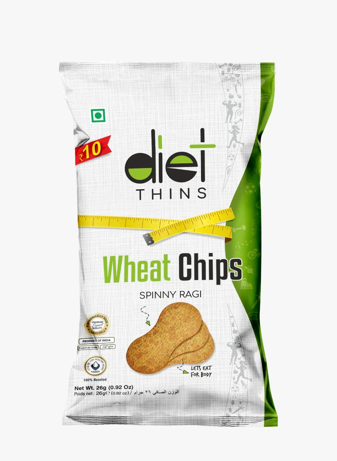 Maniarr's Spinny Ragi MINI - DIET THINS (Millet Products) (26Gm)-2