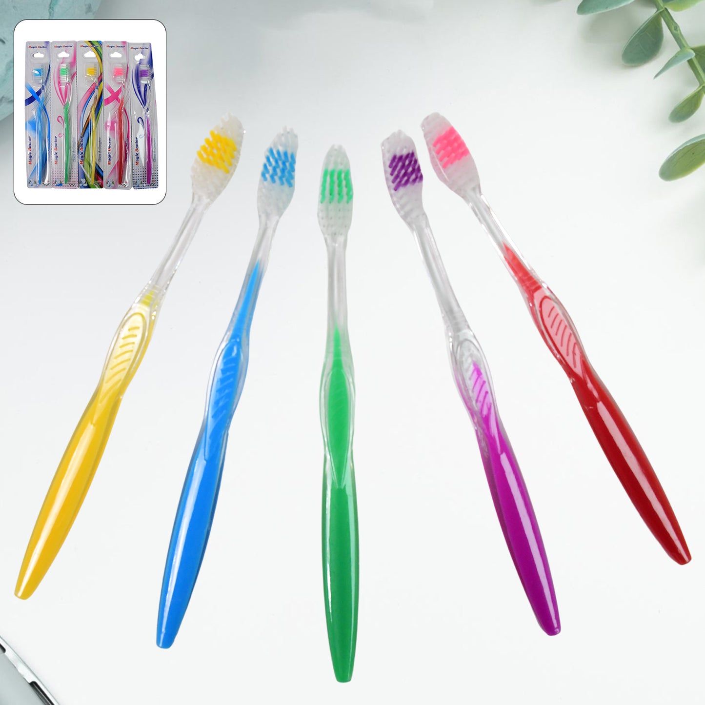 Premium Plastic Toothbrush (2 Pc  Mix Color)
