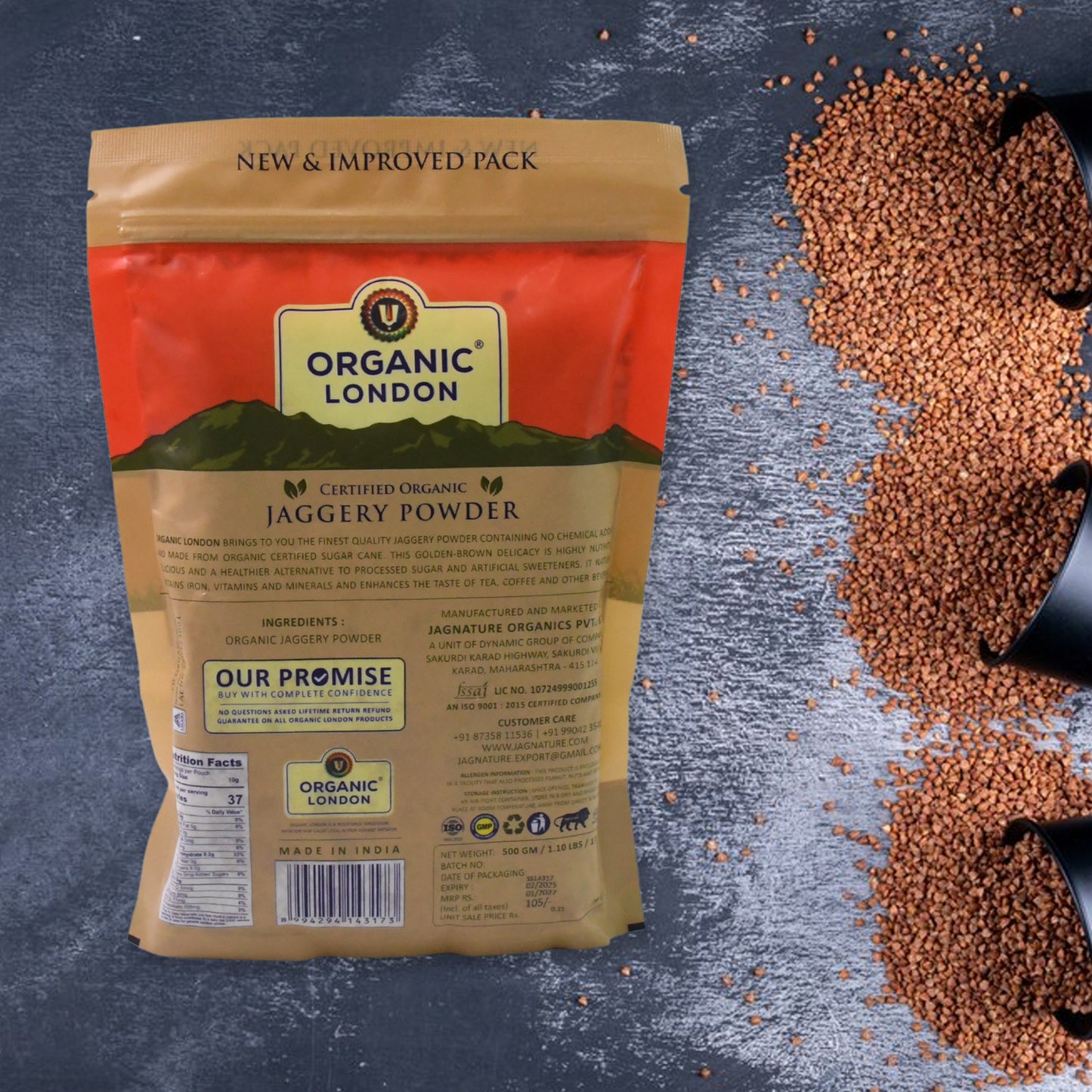 Organic Jaggery Powder 500 Gm