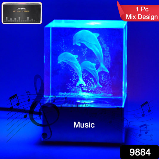 3d Mix Design Led Light Base With Speaker (1 Pc  B Grade)